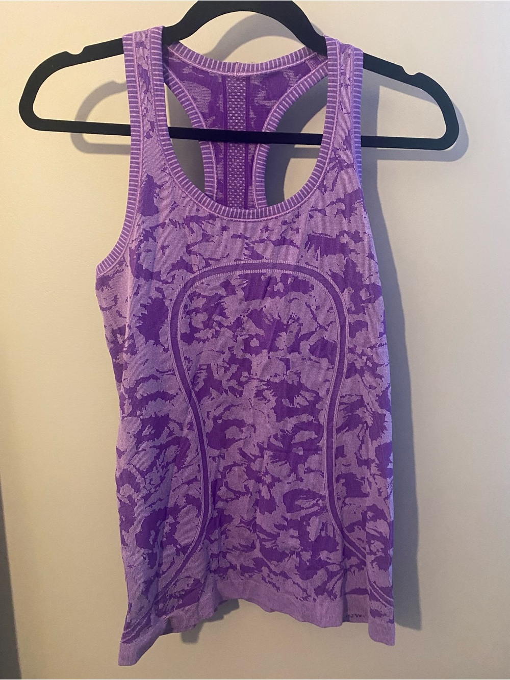 lululemon athletica Purple Floral Racerback Tank Top